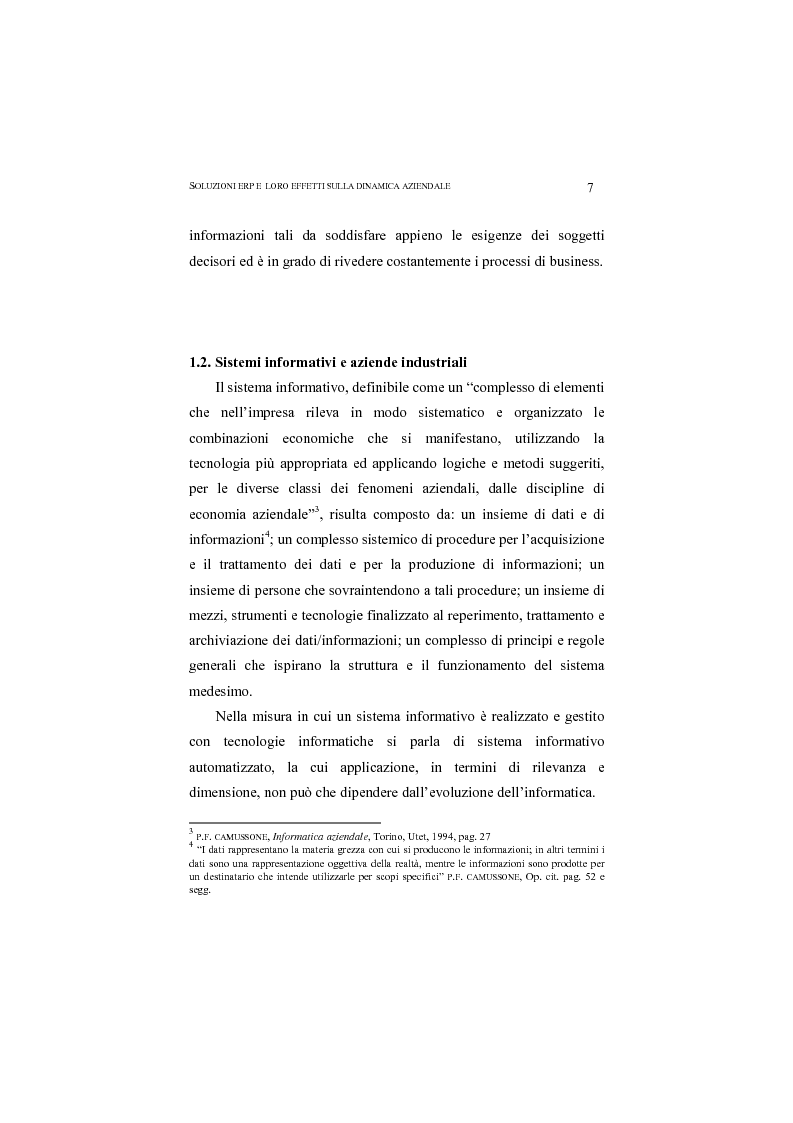 Anteprima della tesi: L'utilizzo dei sistemi Erp nel controllo di gestione. In particolare, Sap R/3 ed il costing di prodotto nelle aziende industriali, Pagina 5