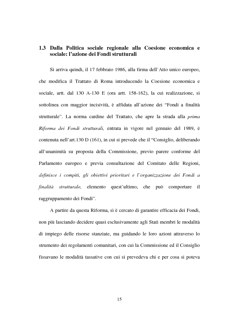 Anteprima della tesi: I fondi strutturali nella politica economica europea, Pagina 11