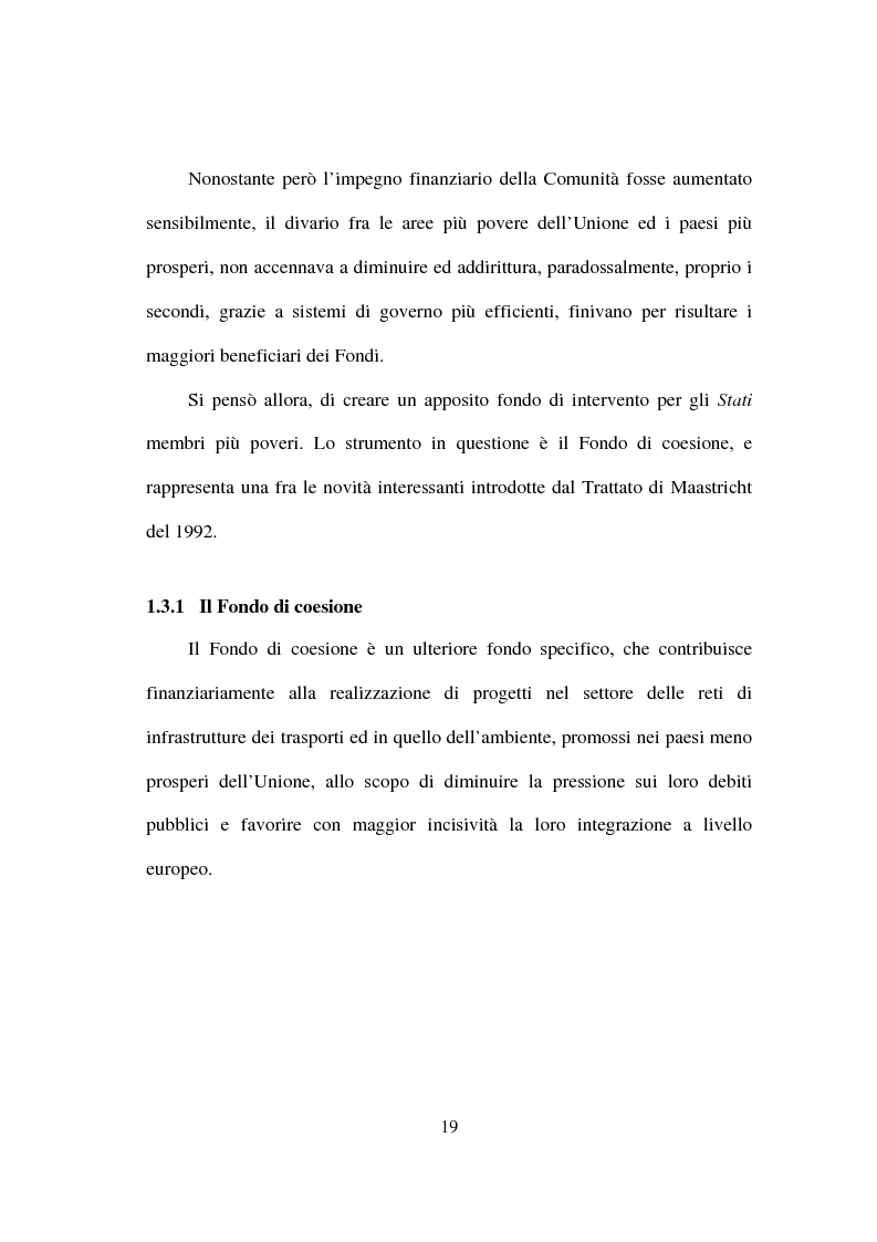 Anteprima della tesi: I fondi strutturali nella politica economica europea, Pagina 15
