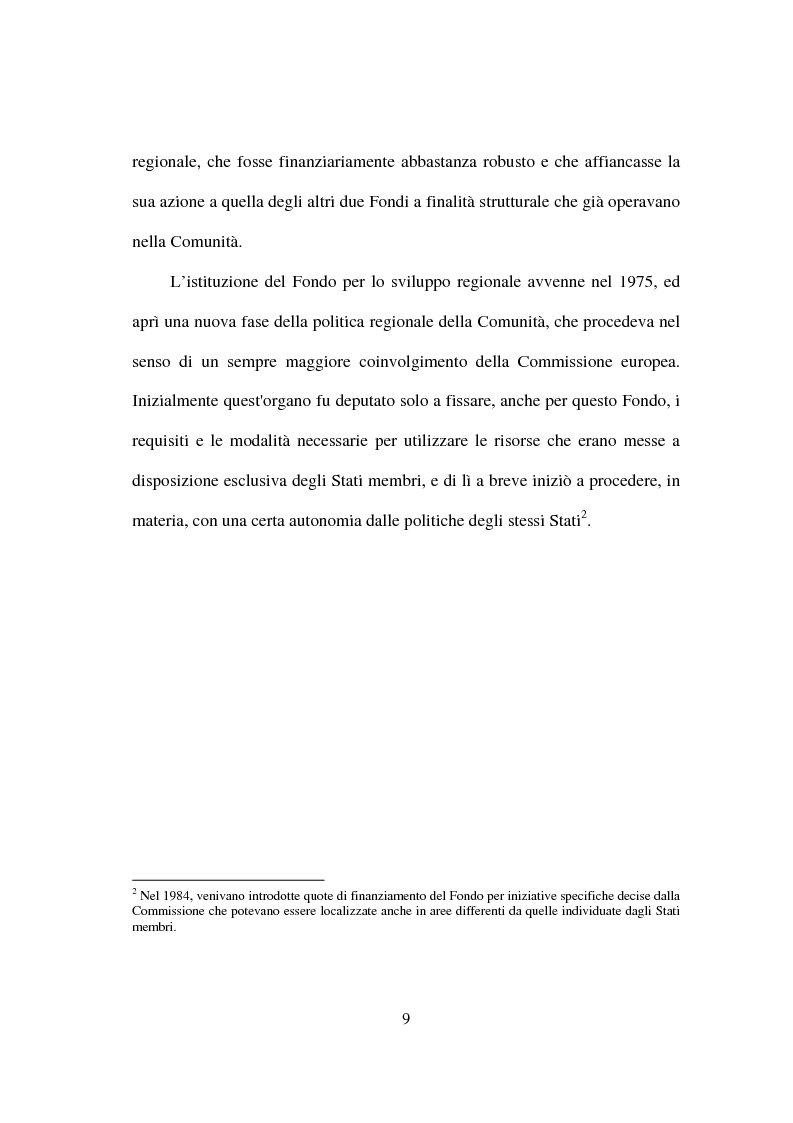 Anteprima della tesi: I fondi strutturali nella politica economica europea, Pagina 5