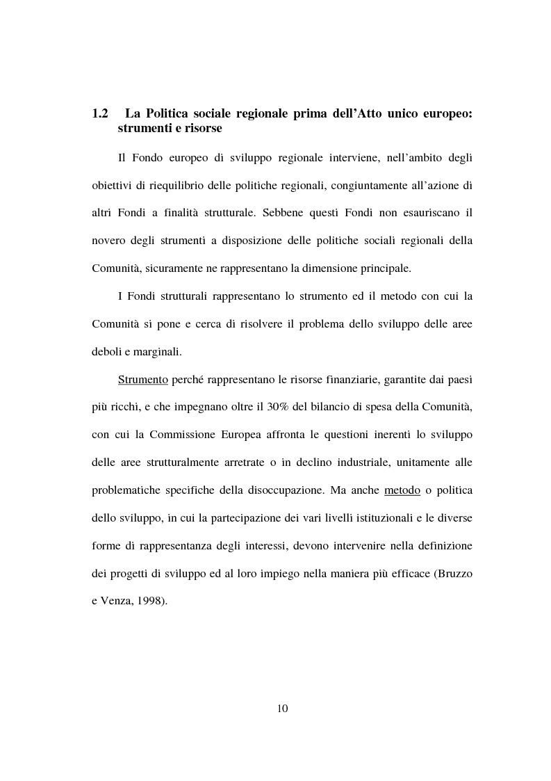 Anteprima della tesi: I fondi strutturali nella politica economica europea, Pagina 6