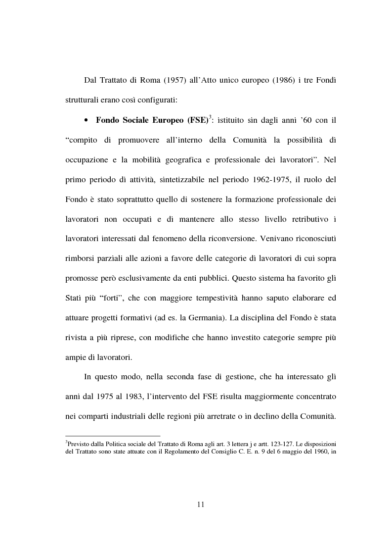 Anteprima della tesi: I fondi strutturali nella politica economica europea, Pagina 7
