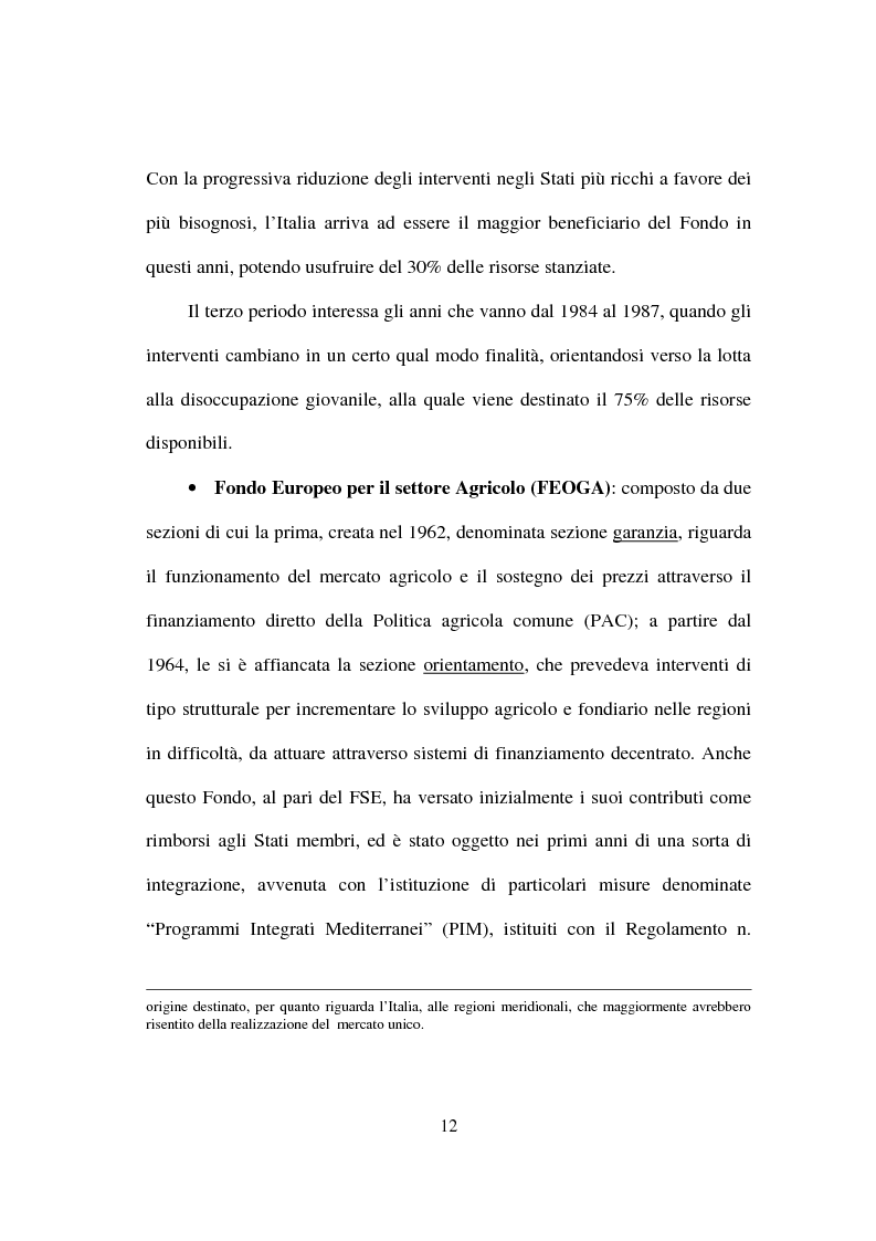 Anteprima della tesi: I fondi strutturali nella politica economica europea, Pagina 8