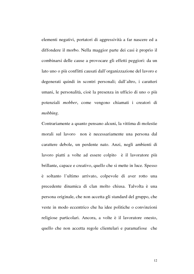 Anteprima della tesi: Il mobbing: concetto e fenomenologia giuridica, Pagina 12