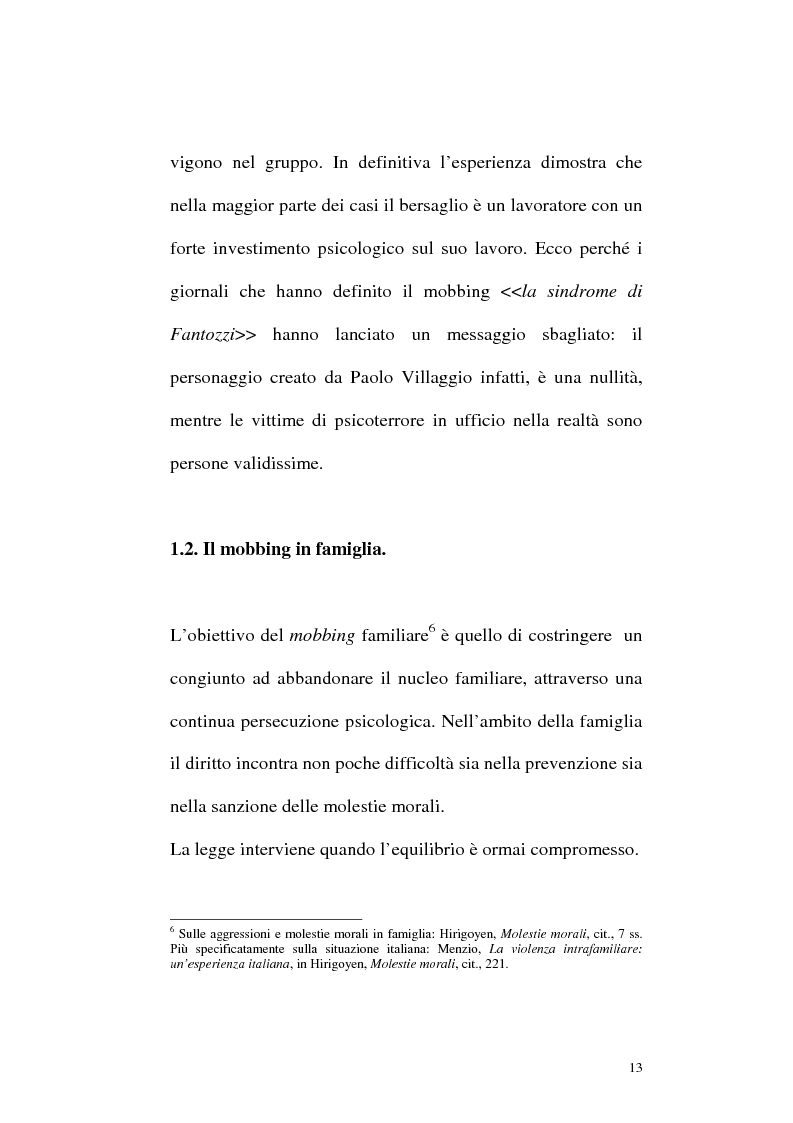Anteprima della tesi: Il mobbing: concetto e fenomenologia giuridica, Pagina 13