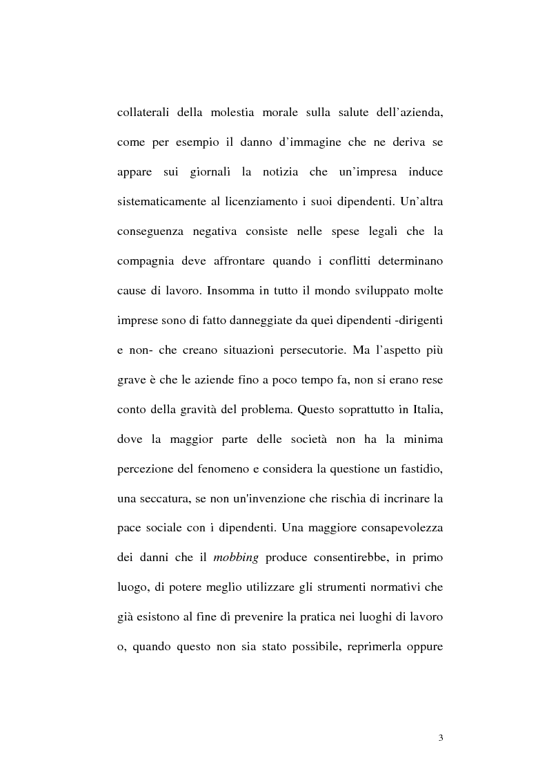 Anteprima della tesi: Il mobbing: concetto e fenomenologia giuridica, Pagina 3