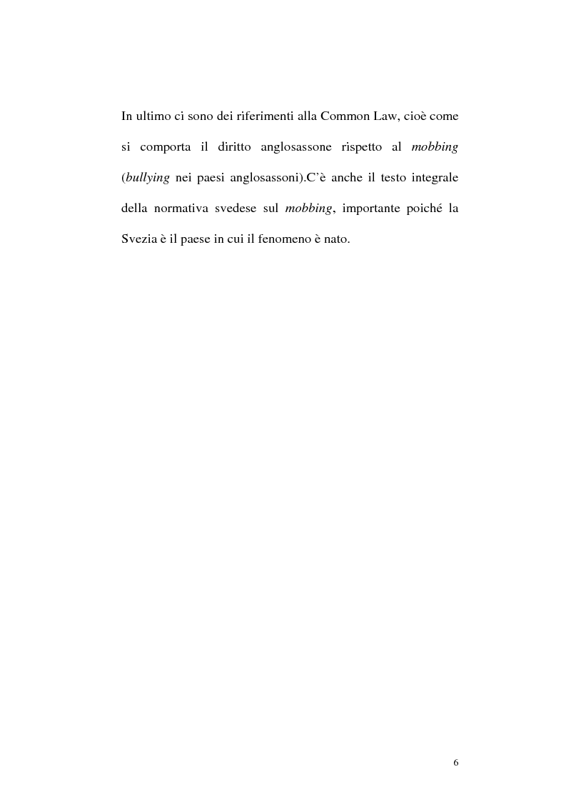 Anteprima della tesi: Il mobbing: concetto e fenomenologia giuridica, Pagina 6