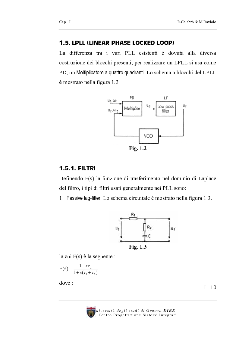 Anteprima della tesi: Progetto di un sintetizzatore a PLL per frequenze 25, 50, 75 Mhz in tecnologia CMOS 0.8 micron, Pagina 5