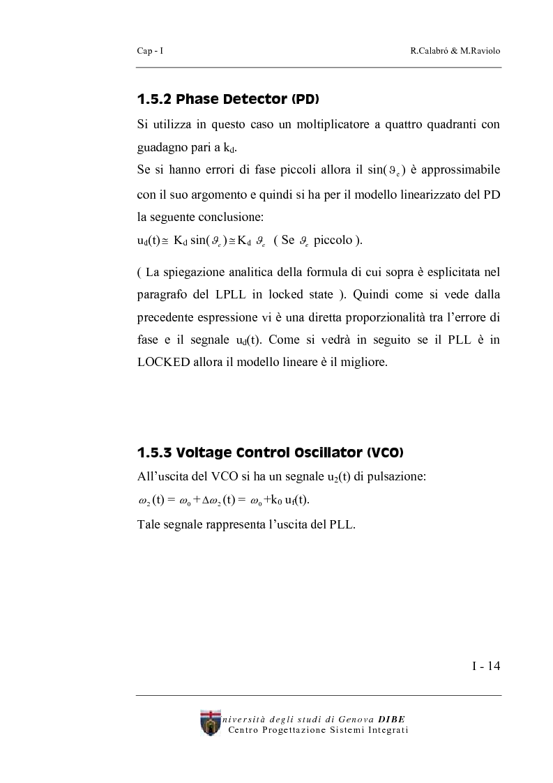 Anteprima della tesi: Progetto di un sintetizzatore a PLL per frequenze 25, 50, 75 Mhz in tecnologia CMOS 0.8 micron, Pagina 9