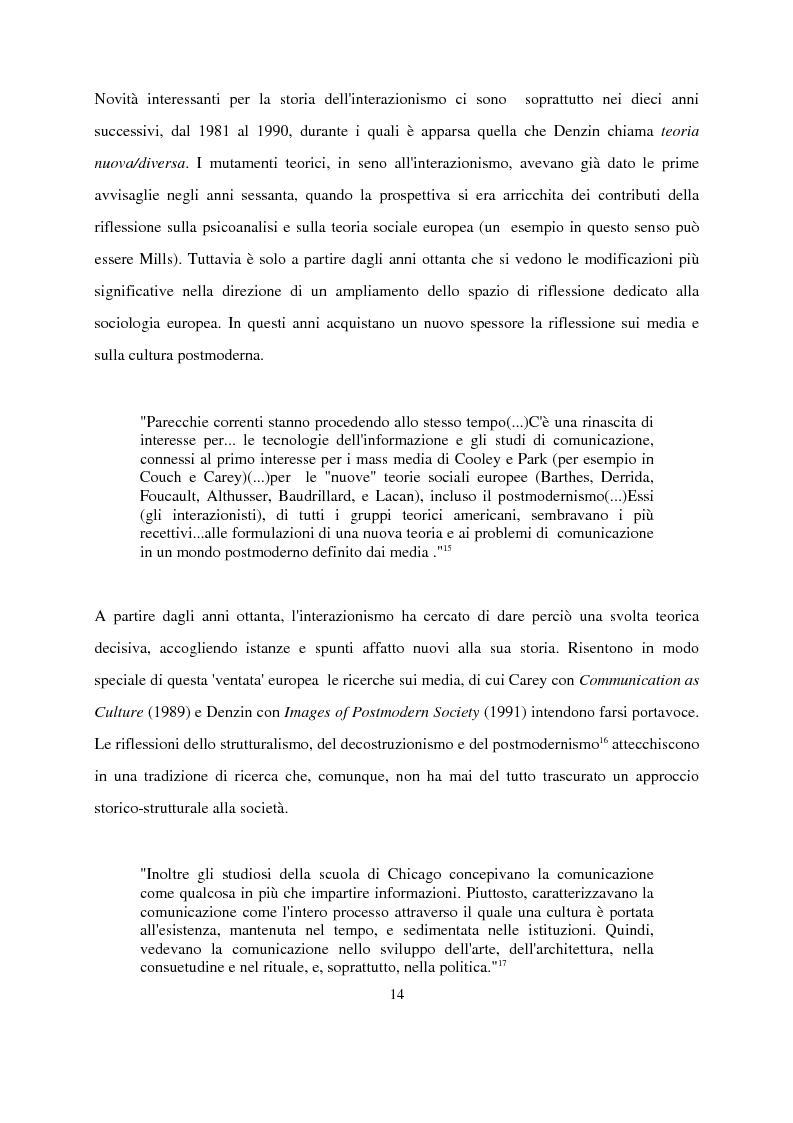 Anteprima della tesi: Recenti contributi dell'interazionismo simbolico alla ricerca sui mass media, Pagina 12