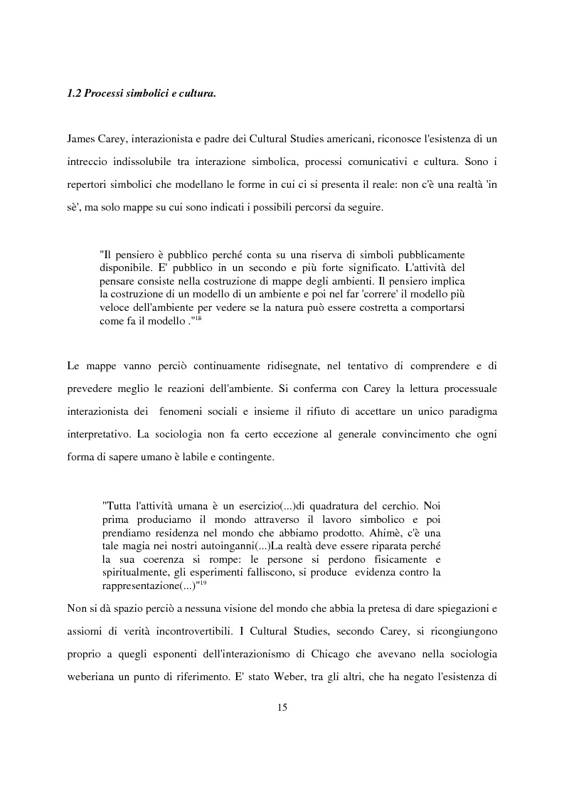 Anteprima della tesi: Recenti contributi dell'interazionismo simbolico alla ricerca sui mass media, Pagina 13