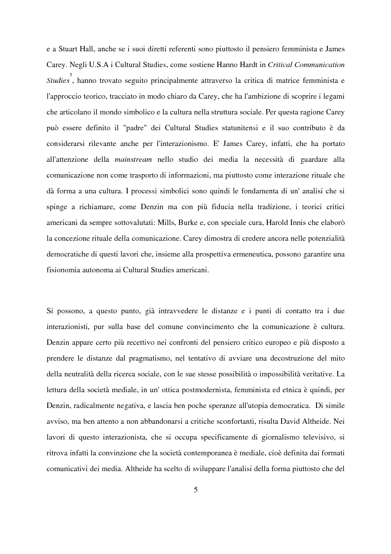 Anteprima della tesi: Recenti contributi dell'interazionismo simbolico alla ricerca sui mass media, Pagina 3