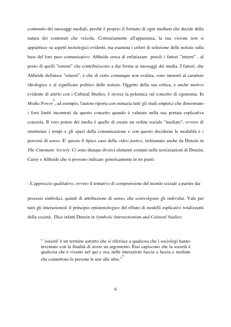 Anteprima della tesi: Recenti contributi dell'interazionismo simbolico alla ricerca sui mass media, Pagina 4