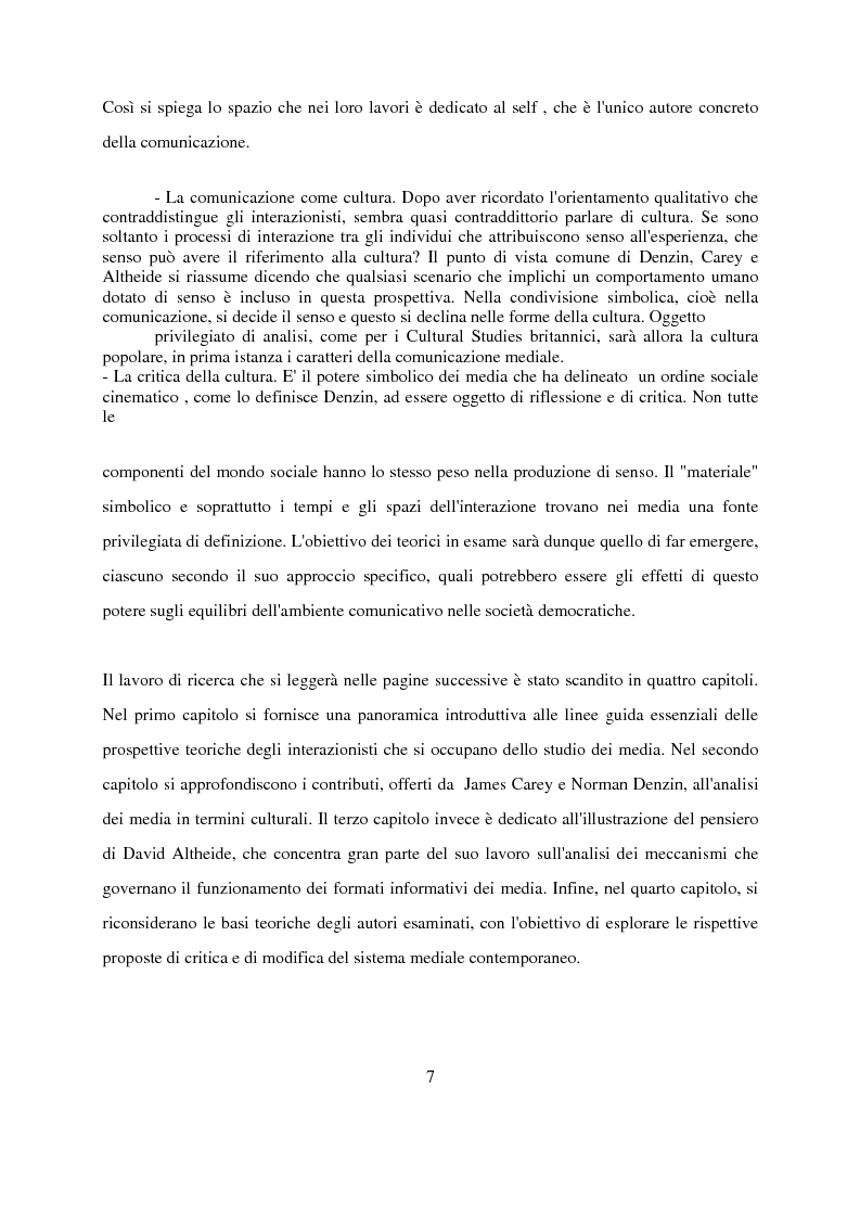 Anteprima della tesi: Recenti contributi dell'interazionismo simbolico alla ricerca sui mass media, Pagina 5