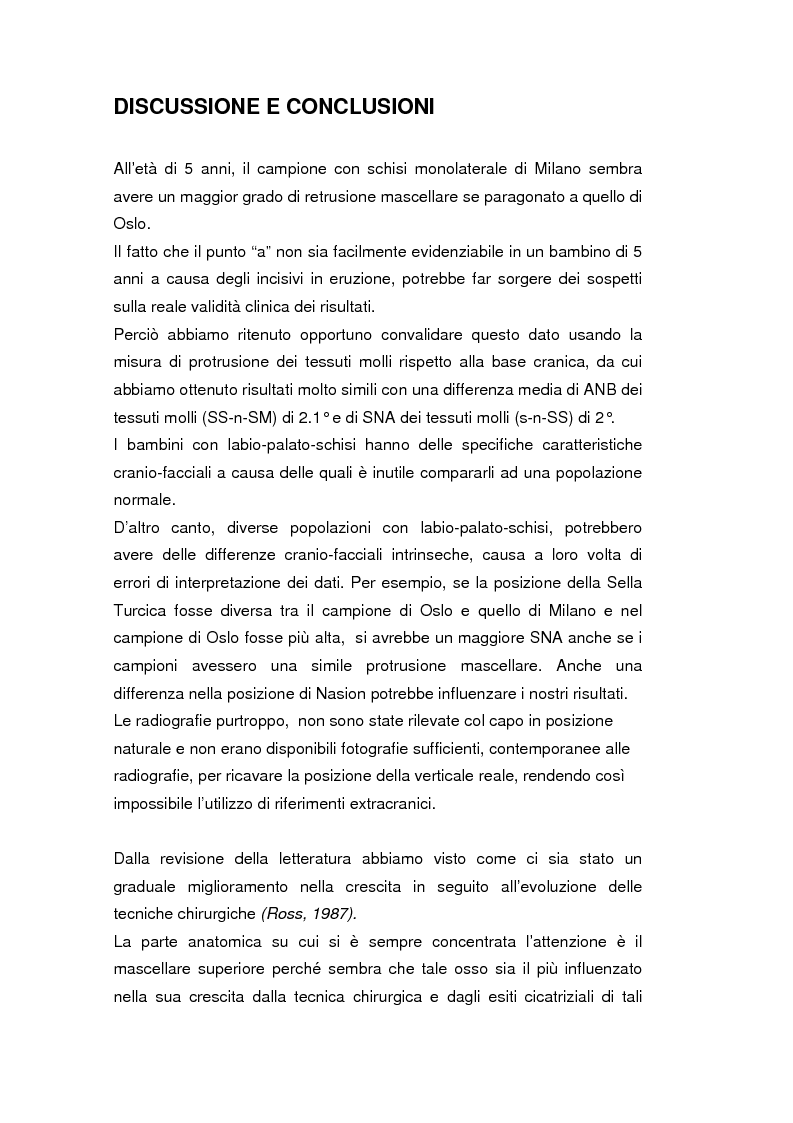 Anteprima della tesi: La crescita cranio-facciale nei pazienti affetti da labiopalatoschisi monolaterale completa: studio multicentric, Pagina 5