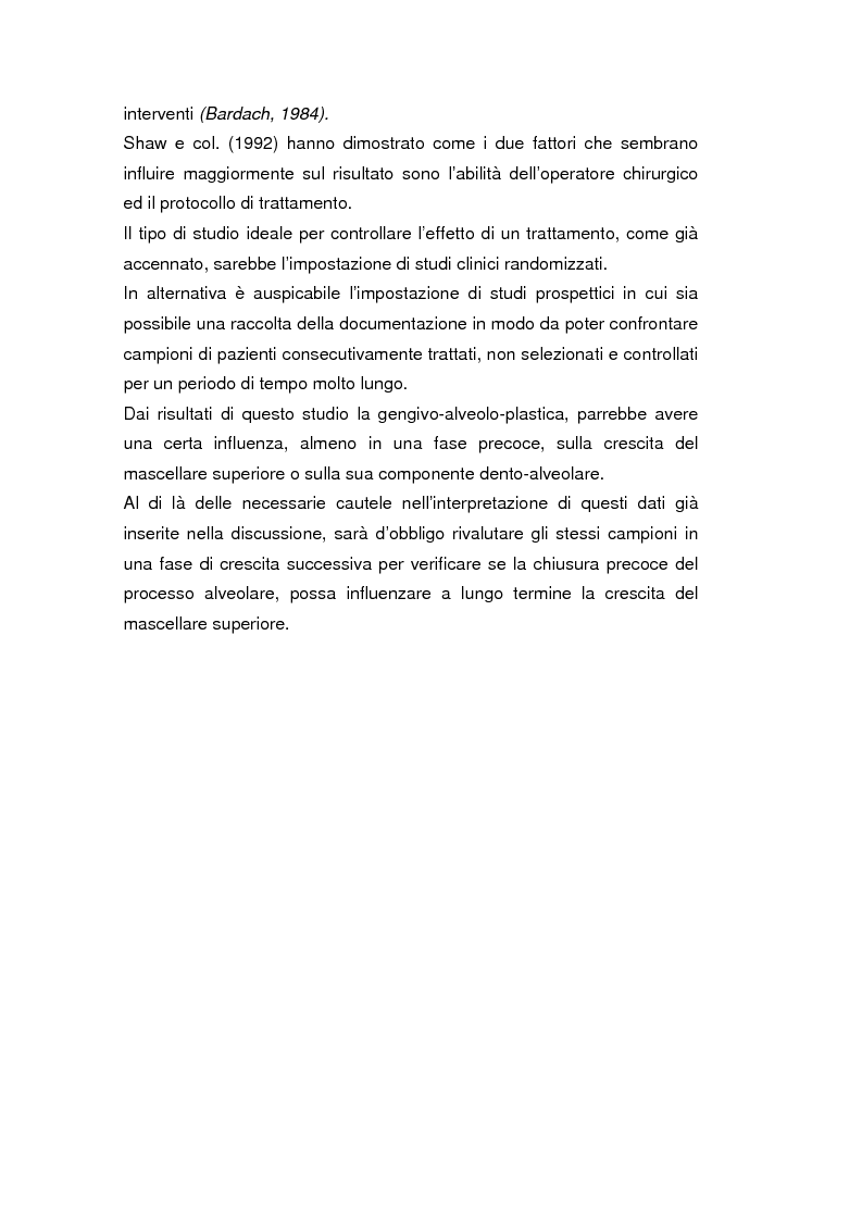 Anteprima della tesi: La crescita cranio-facciale nei pazienti affetti da labiopalatoschisi monolaterale completa: studio multicentric, Pagina 6