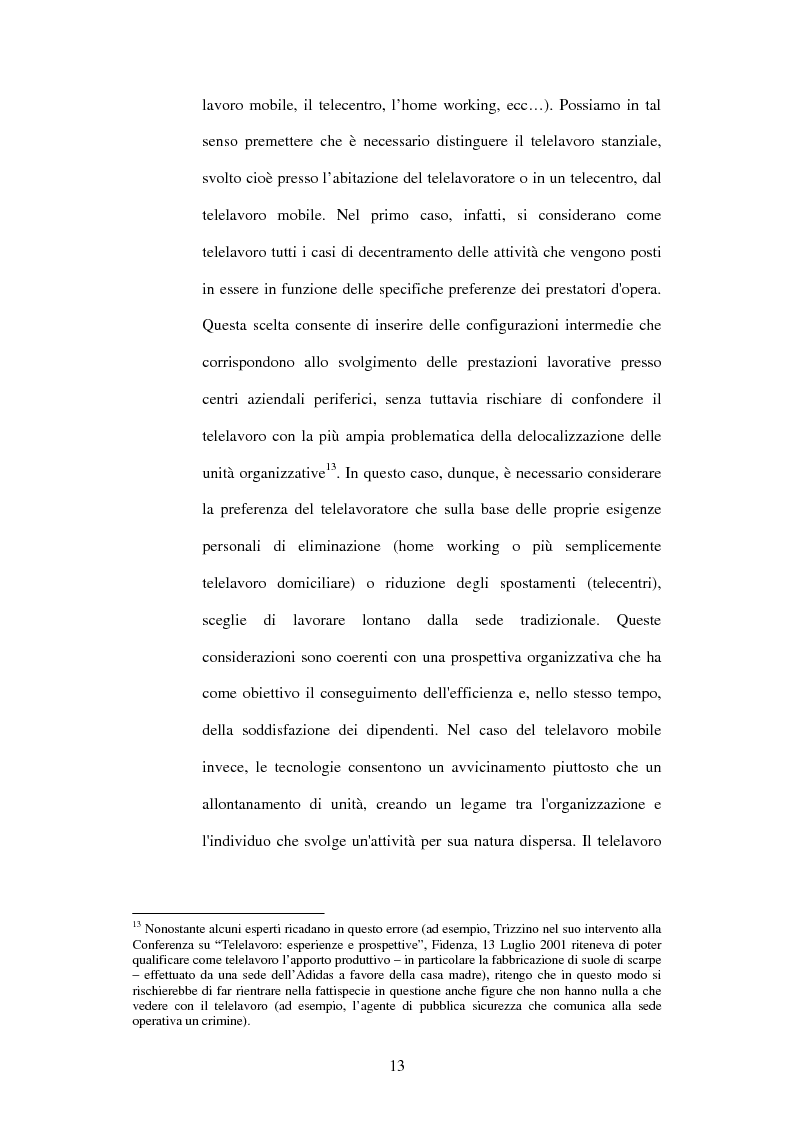 Anteprima della tesi: Il telelavoro nelle pubbliche amministrazioni, Pagina 13
