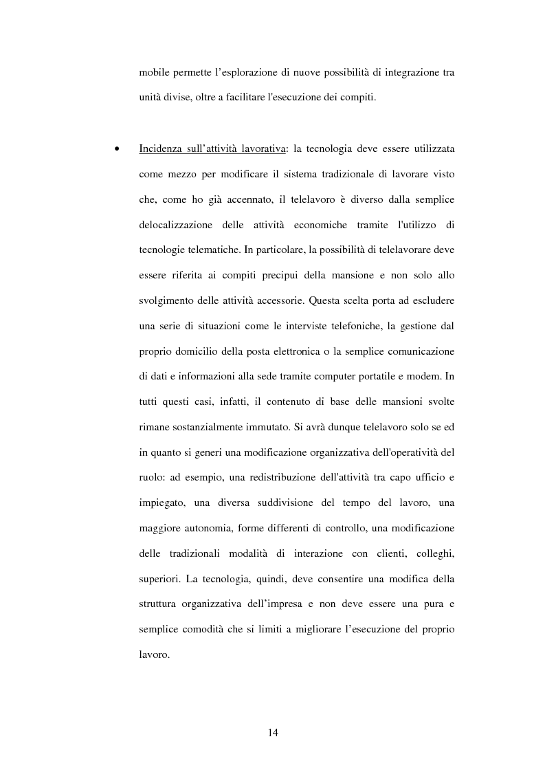 Anteprima della tesi: Il telelavoro nelle pubbliche amministrazioni, Pagina 14