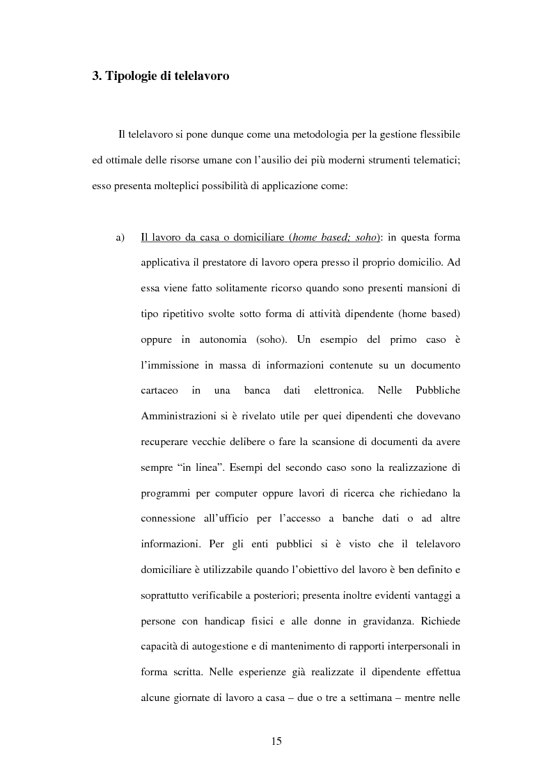 Anteprima della tesi: Il telelavoro nelle pubbliche amministrazioni, Pagina 15