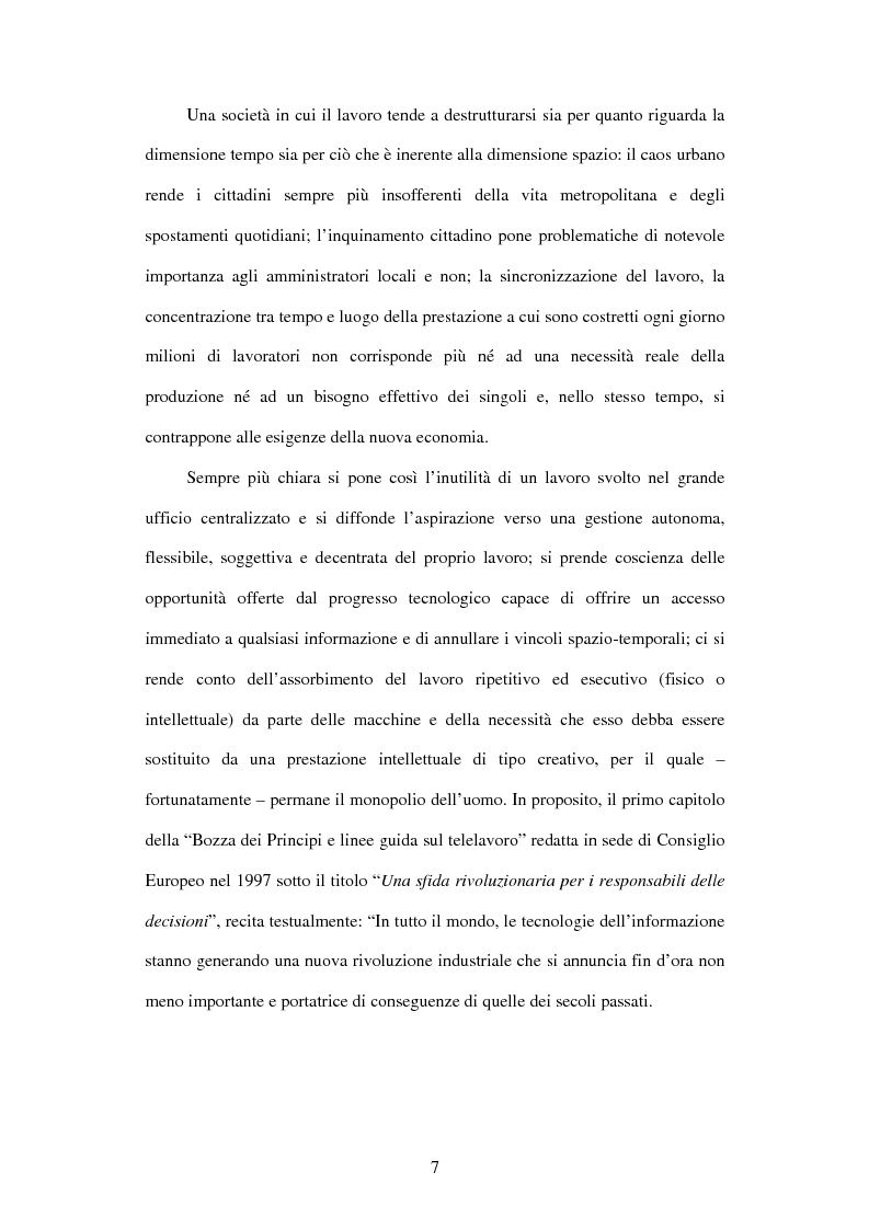 Anteprima della tesi: Il telelavoro nelle pubbliche amministrazioni, Pagina 7