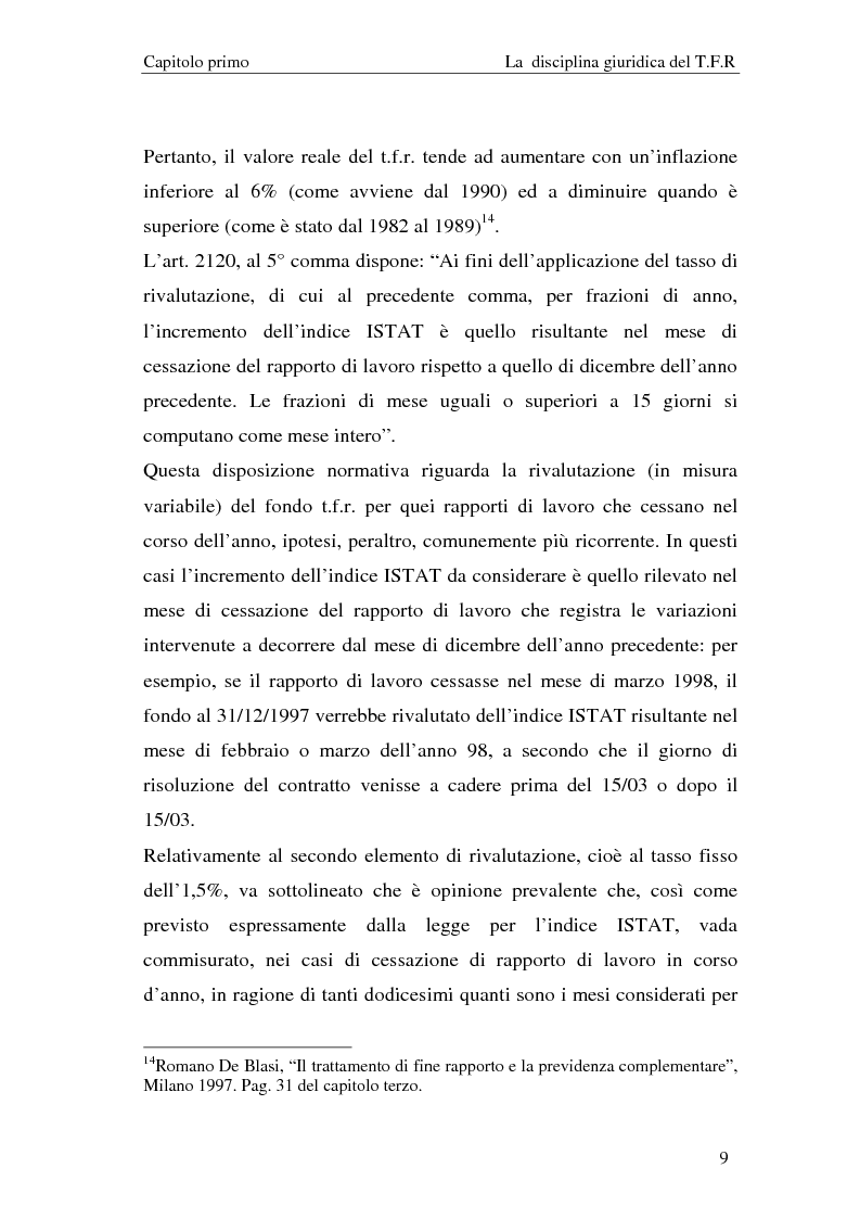 Anteprima della tesi: Il T.F.R. e la previdenza integrativa nei bilanci S.p.A., Pagina 11