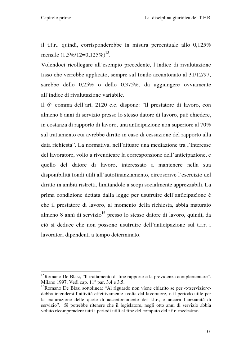 Anteprima della tesi: Il T.F.R. e la previdenza integrativa nei bilanci S.p.A., Pagina 12