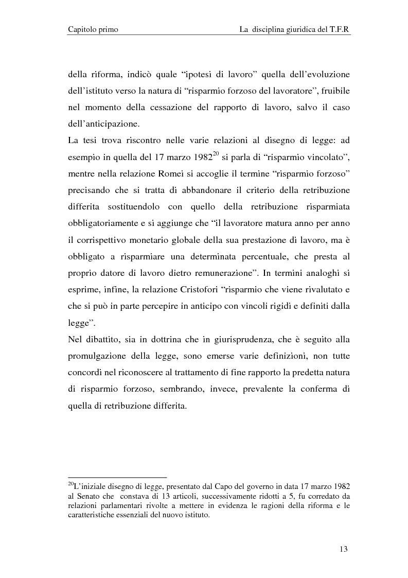 Anteprima della tesi: Il T.F.R. e la previdenza integrativa nei bilanci S.p.A., Pagina 15