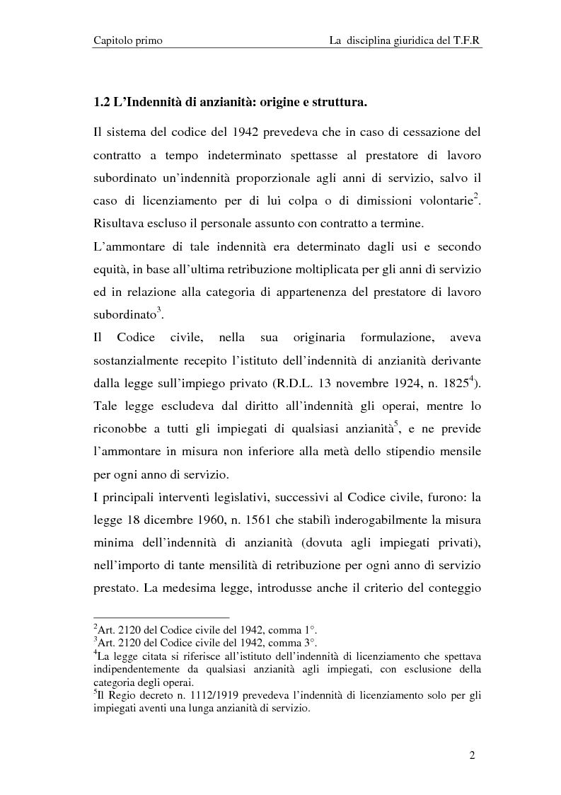 Anteprima della tesi: Il T.F.R. e la previdenza integrativa nei bilanci S.p.A., Pagina 4