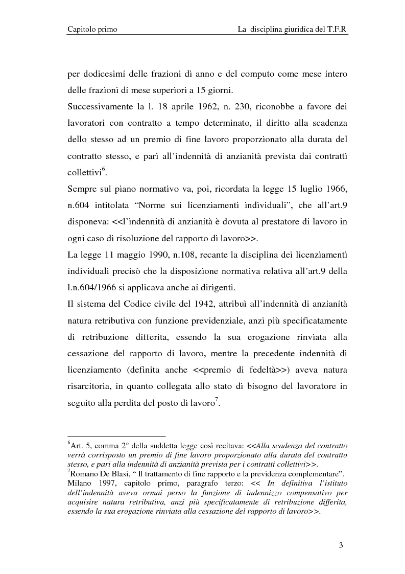 Anteprima della tesi: Il T.F.R. e la previdenza integrativa nei bilanci S.p.A., Pagina 5