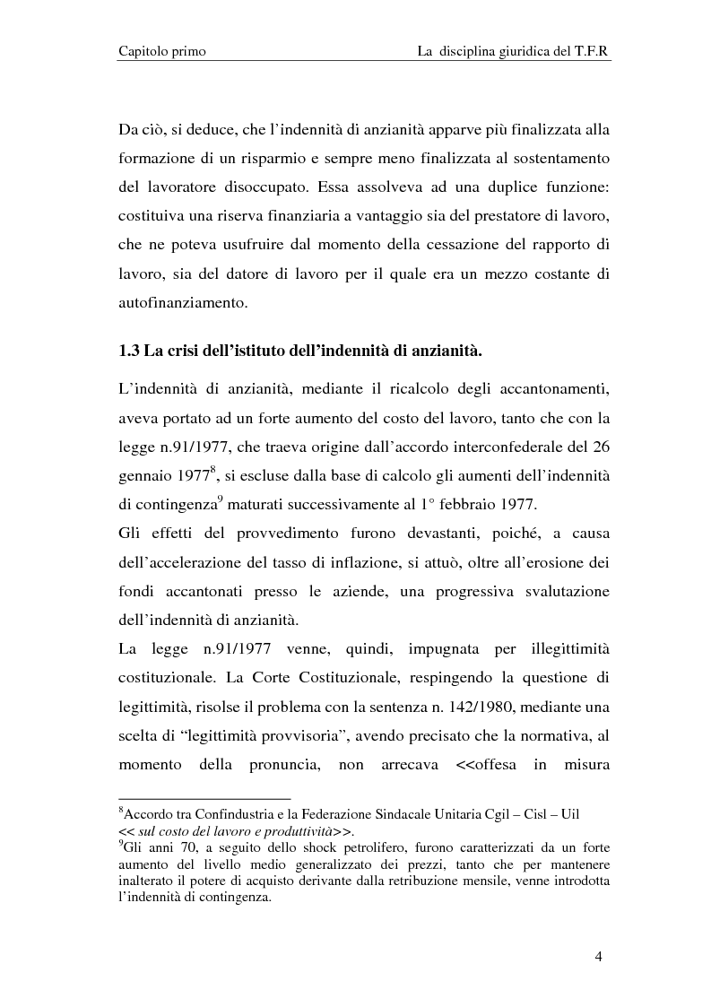 Anteprima della tesi: Il T.F.R. e la previdenza integrativa nei bilanci S.p.A., Pagina 6