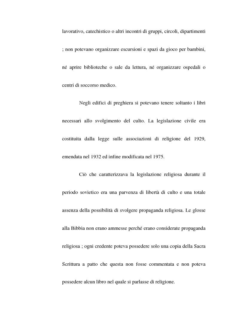 Anteprima della tesi: La Chiesa Ortodossa Russa durante il periodo sovietico, Pagina 10