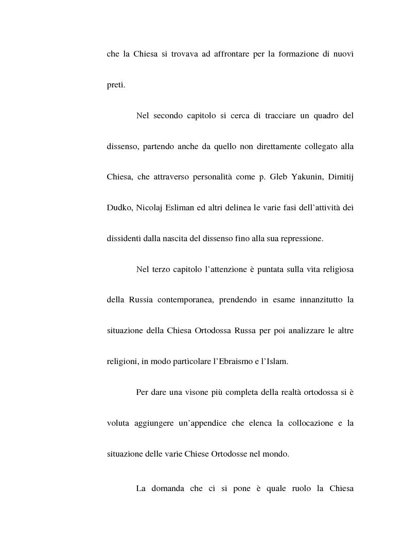 Anteprima della tesi: La Chiesa Ortodossa Russa durante il periodo sovietico, Pagina 2