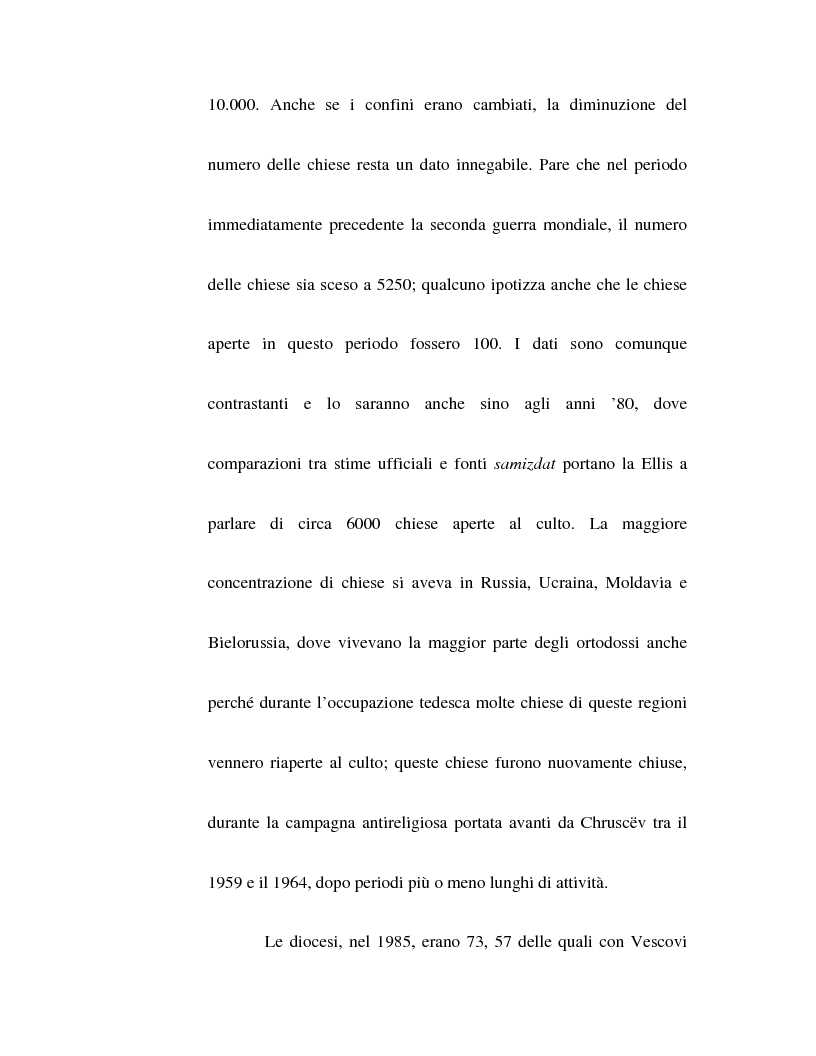 Anteprima della tesi: La Chiesa Ortodossa Russa durante il periodo sovietico, Pagina 7