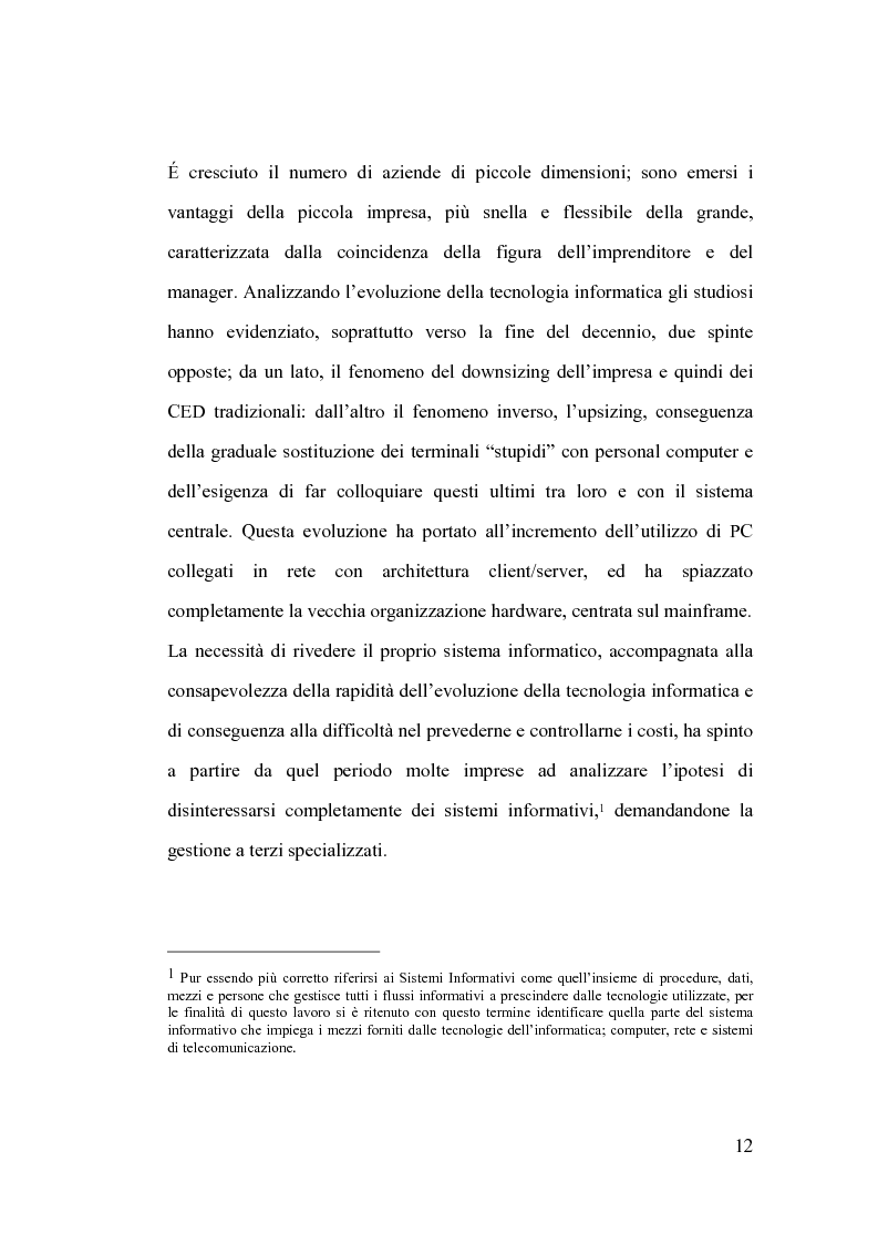 Anteprima della tesi: La banca e l’outsourcing dei sistemi informativi, Pagina 7