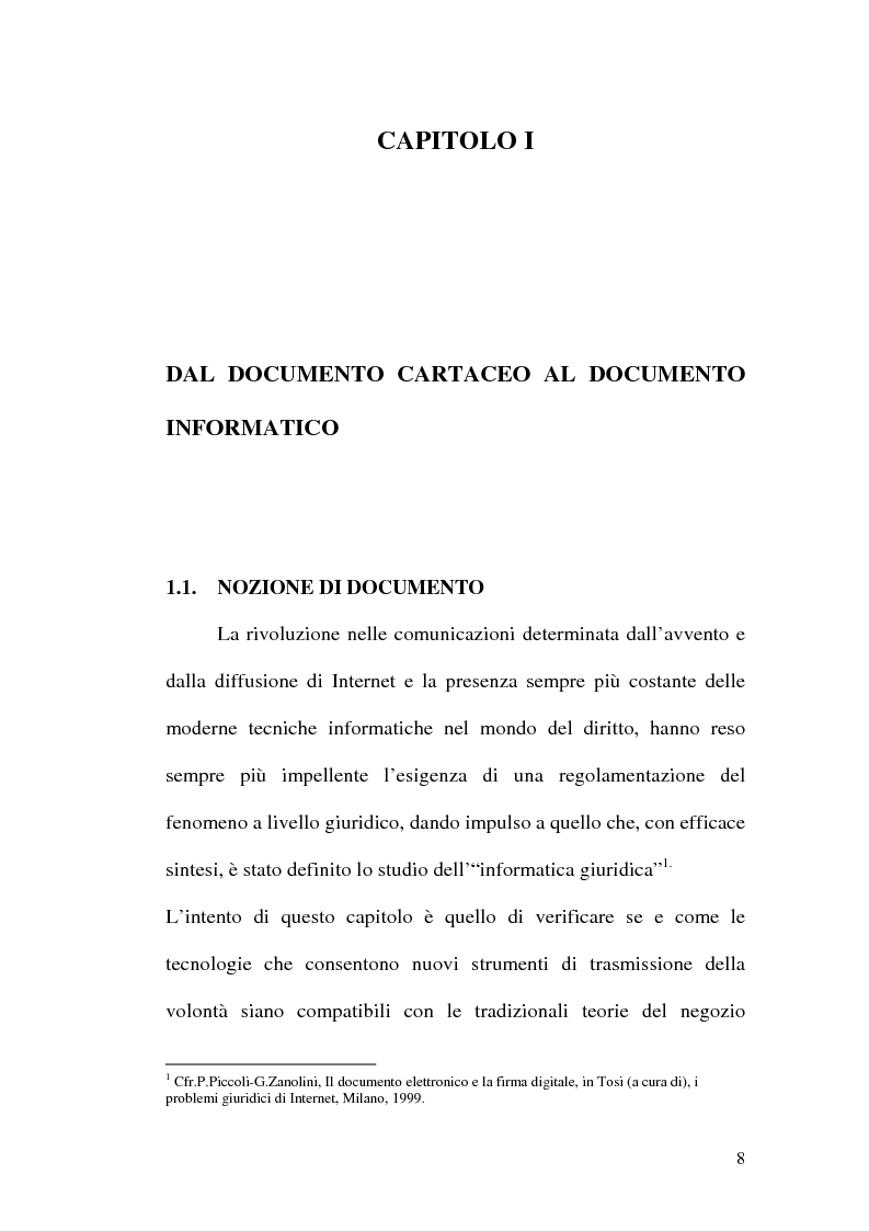 Anteprima della tesi: La firma digitale nella Pubblica Amministrazione. L'esperienza pratica dell'Ussl 9 di Treviso, Pagina 8