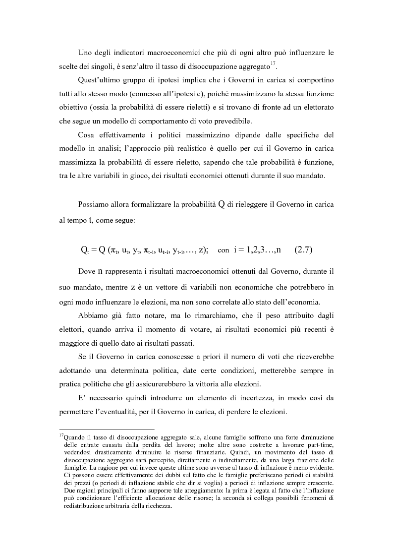 Anteprima della tesi: Sviluppi recenti della teoria del ciclo politico, Pagina 8