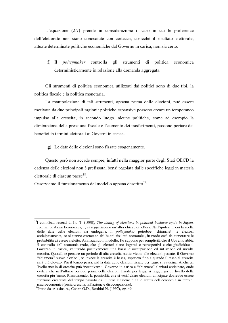 Anteprima della tesi: Sviluppi recenti della teoria del ciclo politico, Pagina 9