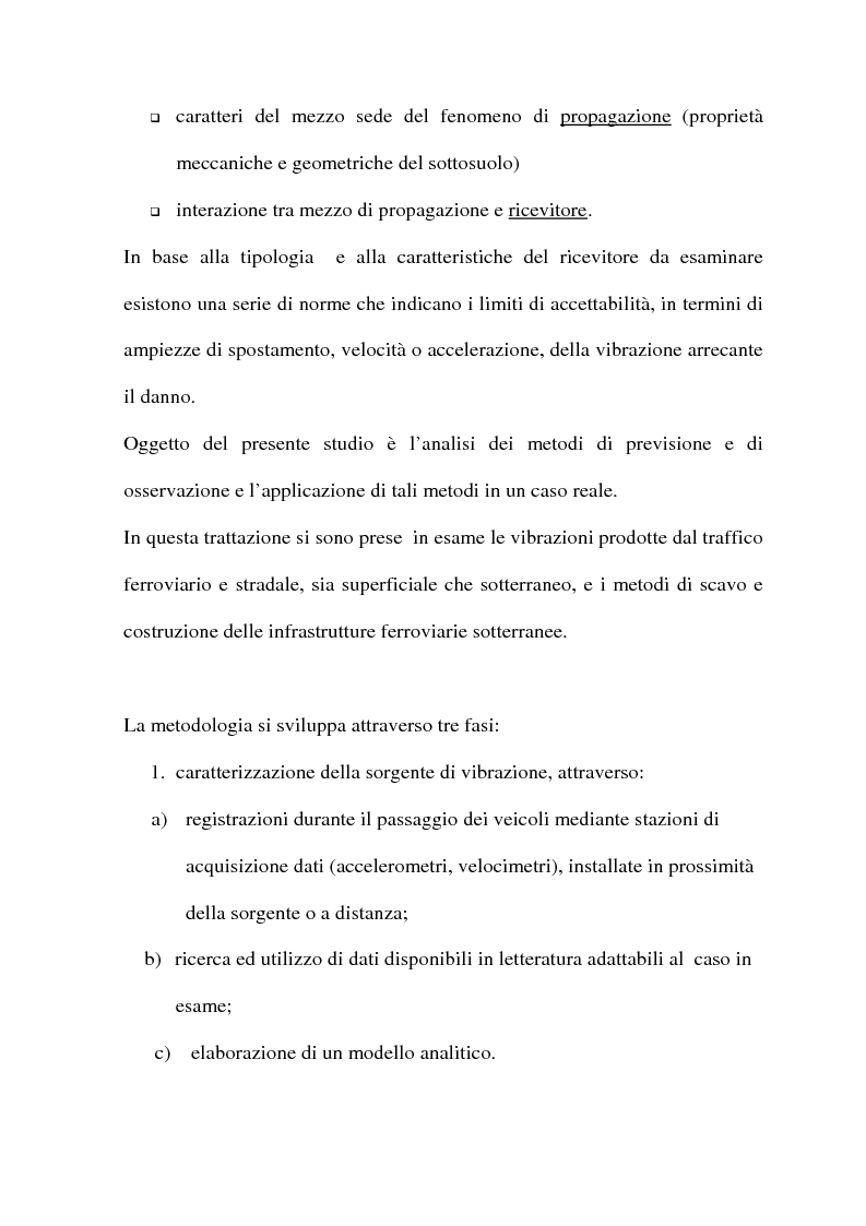 Anteprima della tesi: Vibrazioni indotte su terreno e manufatti da infrastrutture di trasporto, Pagina 3