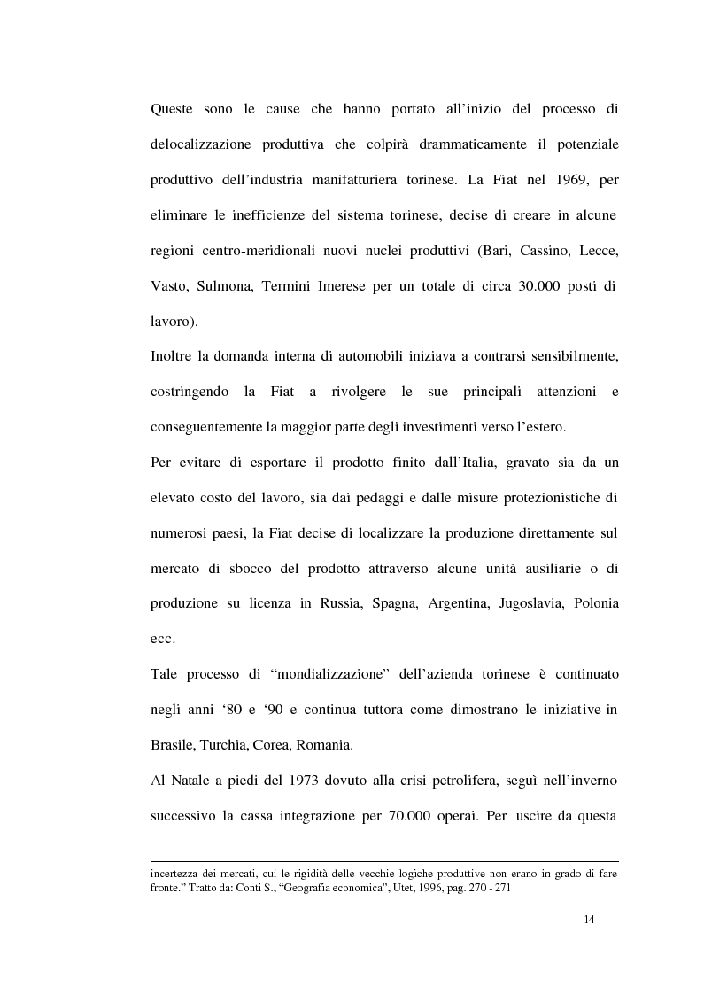 Anteprima della tesi: Un modello di sviluppo socio-economico per Torino. Una città in forte cambiamento, Pagina 14