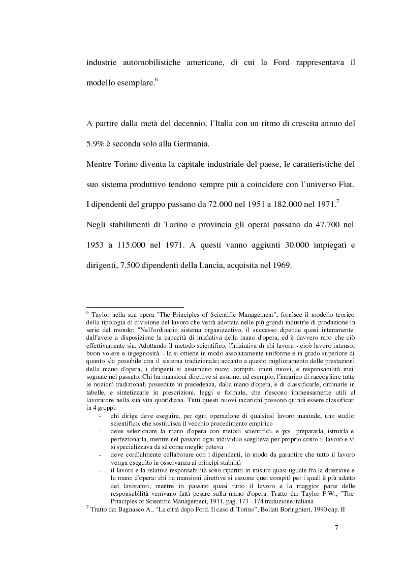 Anteprima della tesi: Un modello di sviluppo socio-economico per Torino. Una città in forte cambiamento, Pagina 7