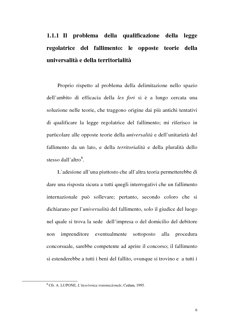 Anteprima della tesi: Il fallimento transfrontaliero nel regolamento comunitario 1346/2000 del 29 maggio 2000, Pagina 14