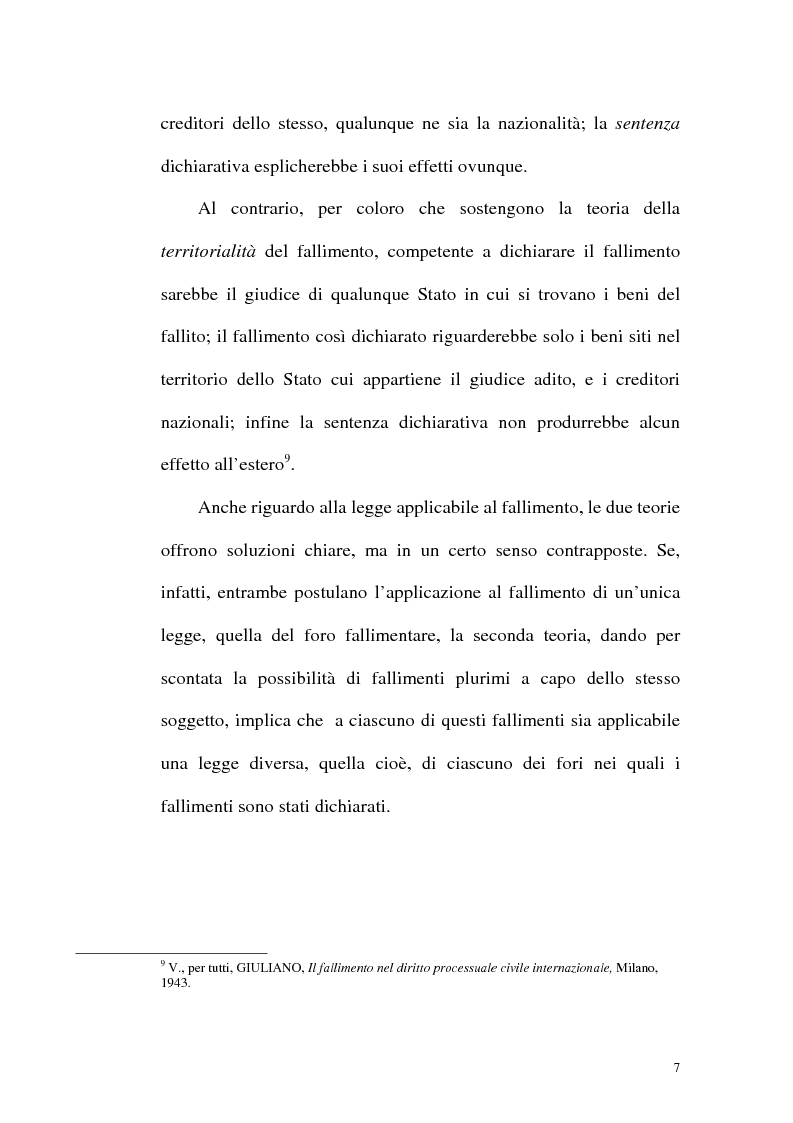 Anteprima della tesi: Il fallimento transfrontaliero nel regolamento comunitario 1346/2000 del 29 maggio 2000, Pagina 15
