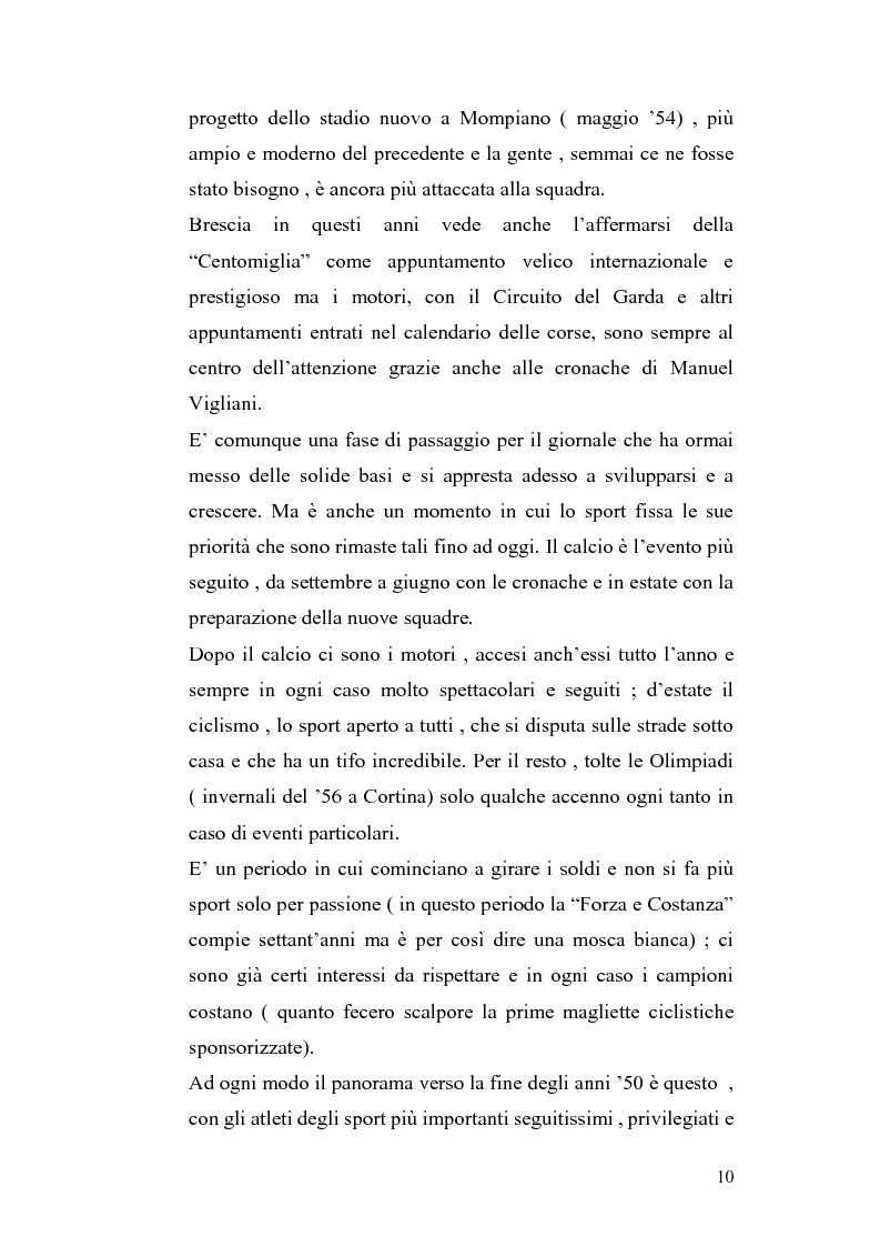Anteprima della tesi: Le cronache sportive nella stampa bresciana del secondo dopoguerra, Pagina 10