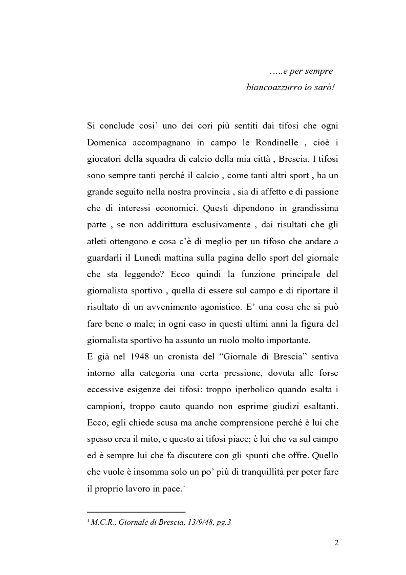 Anteprima della tesi: Le cronache sportive nella stampa bresciana del secondo dopoguerra, Pagina 2