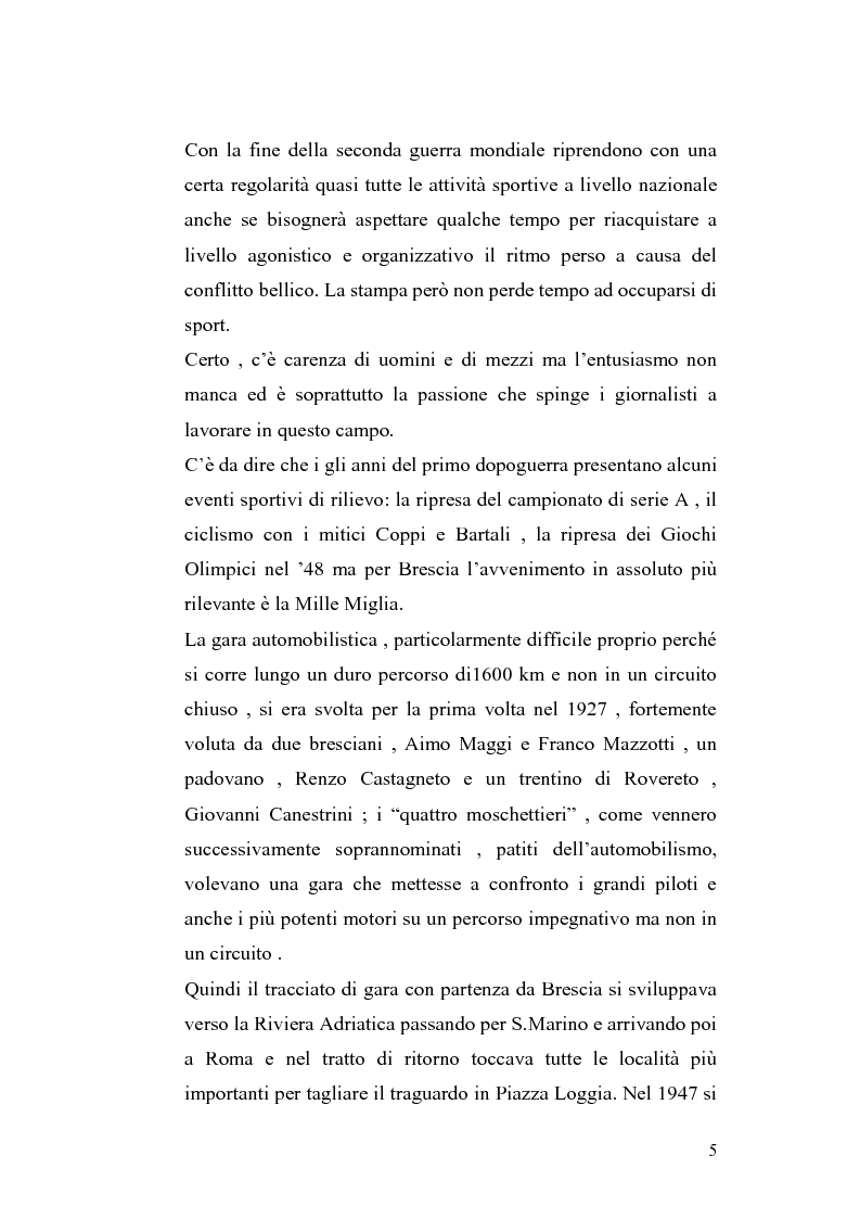 Anteprima della tesi: Le cronache sportive nella stampa bresciana del secondo dopoguerra, Pagina 5