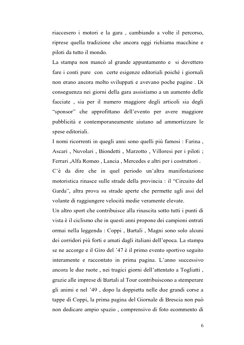 Anteprima della tesi: Le cronache sportive nella stampa bresciana del secondo dopoguerra, Pagina 6