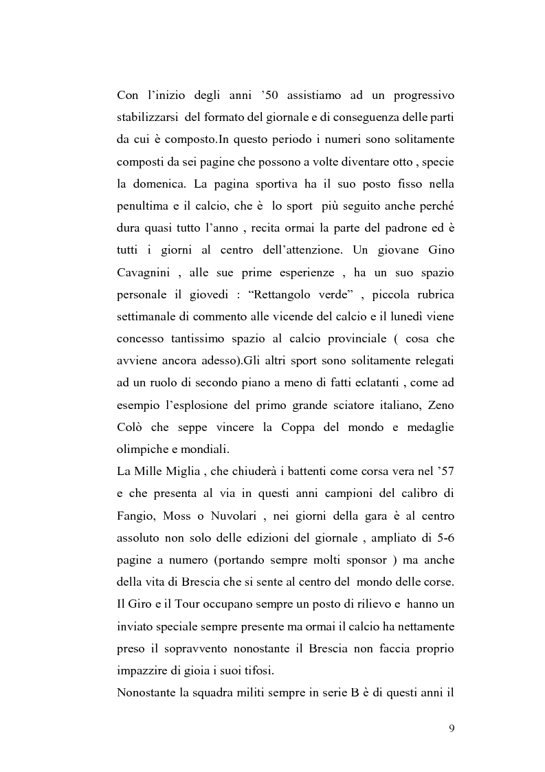 Anteprima della tesi: Le cronache sportive nella stampa bresciana del secondo dopoguerra, Pagina 9