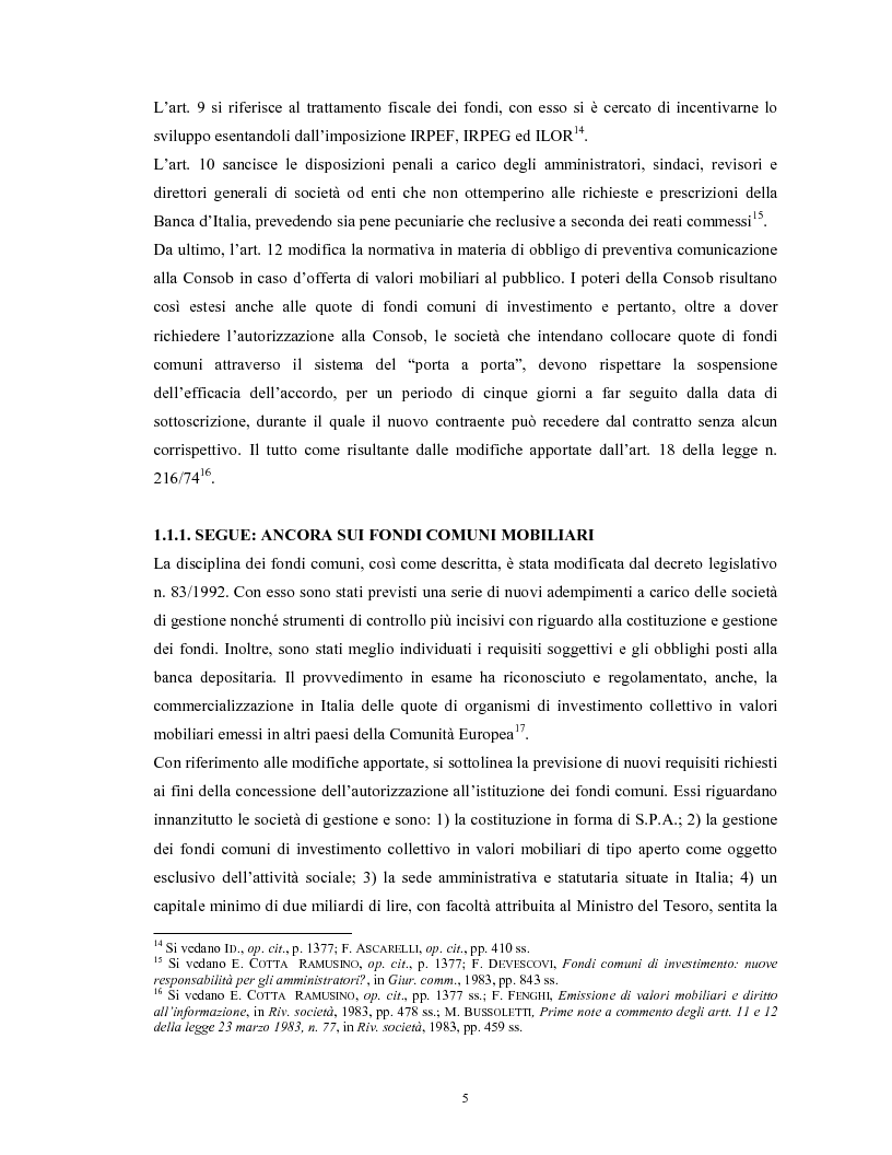Anteprima della tesi: Le società di gestione del risparmio, Pagina 5