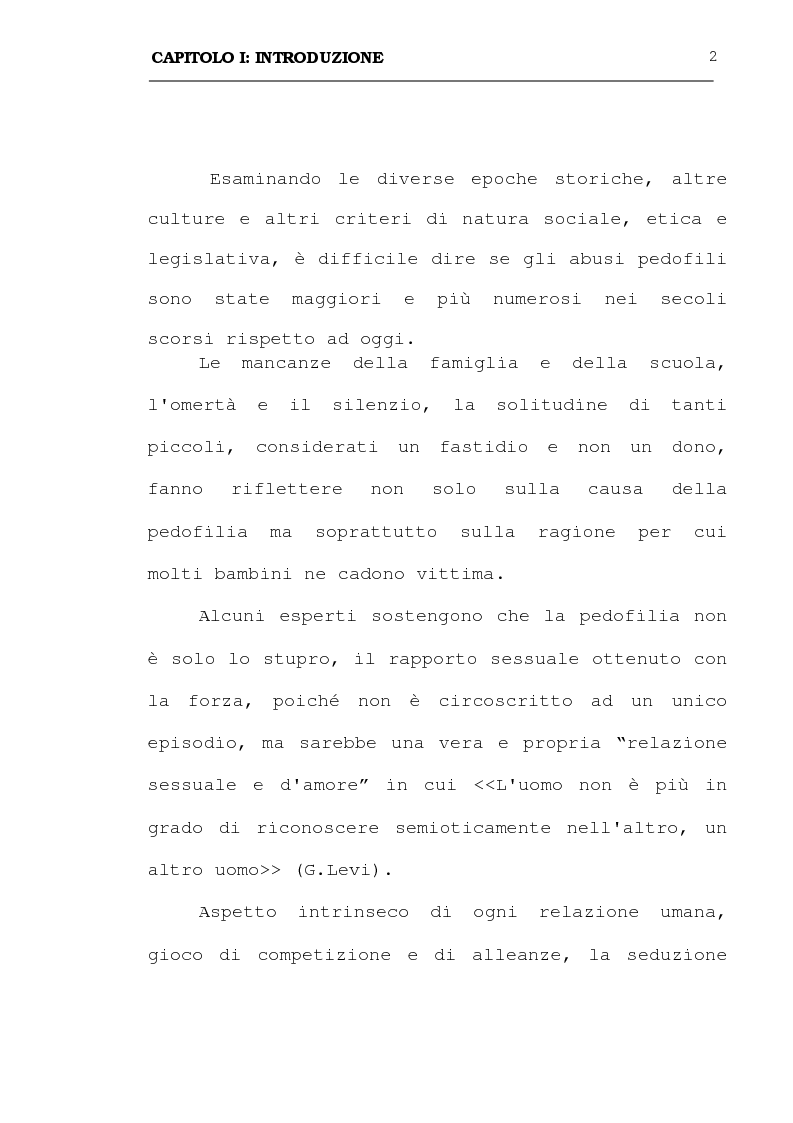 Anteprima della tesi: La pedofilia: aspetti criminologici - psichiatrico forensi, Pagina 2