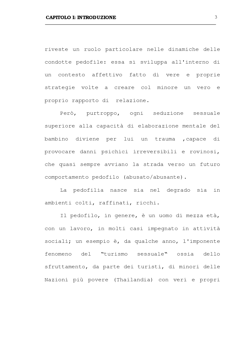 Anteprima della tesi: La pedofilia: aspetti criminologici - psichiatrico forensi, Pagina 3